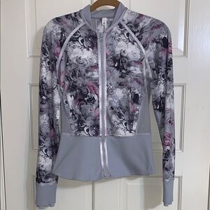 Lululemon Floral Women's Jacket with Sheer Mesh Back